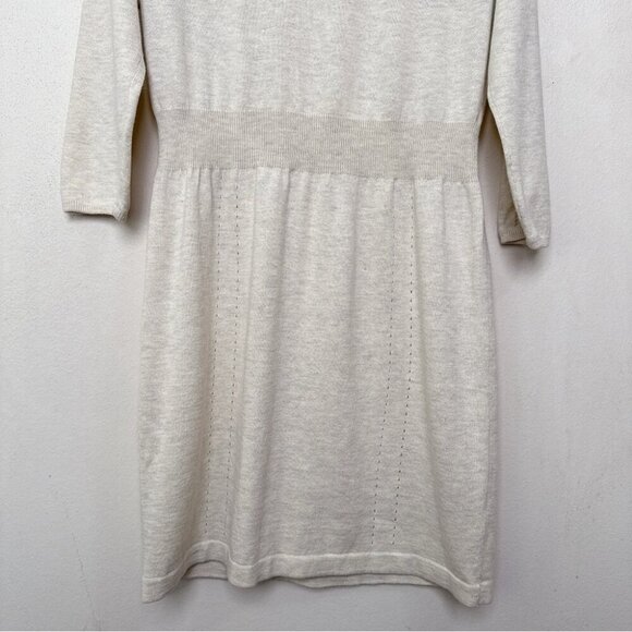 Gap Womens Medium Rabbit Hair Long Sleeve Ivory Sweater Dress - Picture 8 of 13